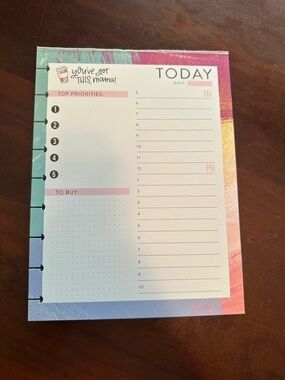 Happy Planner classic size filler sheets daily agenda